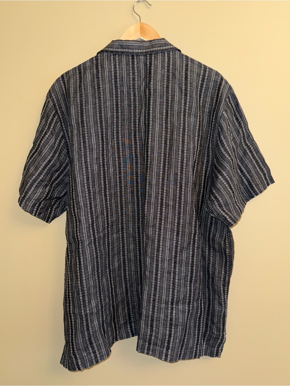 Tommy Bahama Men’s Linen Cotton Grey White Palm Tree Button Up XL Travel Resort - Picture 4 of 11